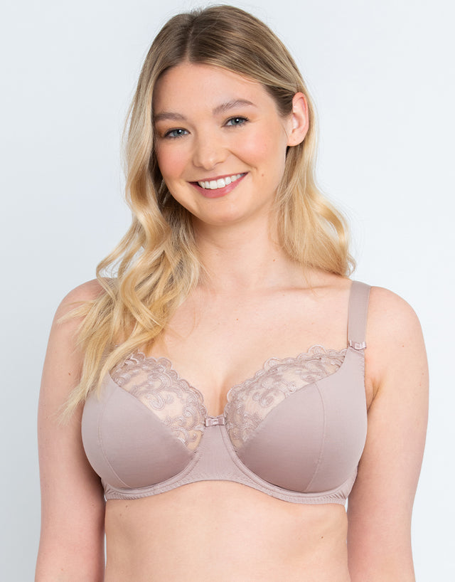 Flirtelle Swirl Balcony Bra Soft Taupe