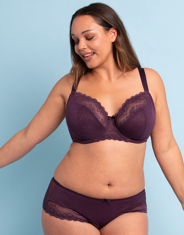Flirtelle Viola Balcony Bra Plum
