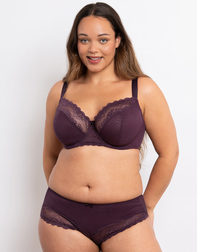 Flirtelle Viola Balcony Bra Plum