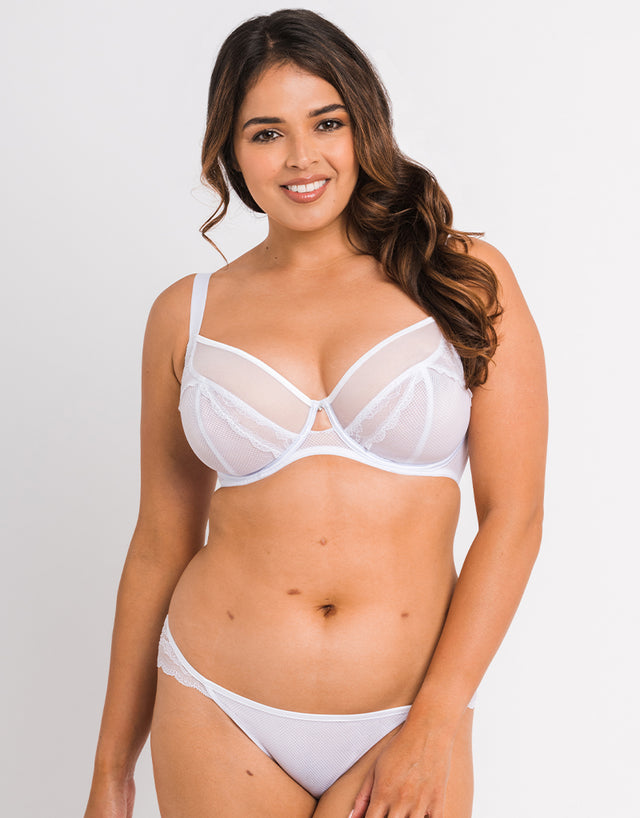 Curvy Kate Flutterby Brazilian Brief White