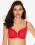 Bella Misteria Lace Fantasy Balconette Bra Red