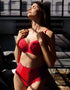 Bella Misteria Lace Fantasy Balconette Bra Red
