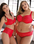 Bella Misteria Lace Fantasy Balconette Bra Red