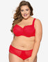 Bella Misteria Lace Fantasy Balconette Bra Red