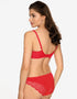 Bella Misteria Lace Fantasy Balconette Bra Red