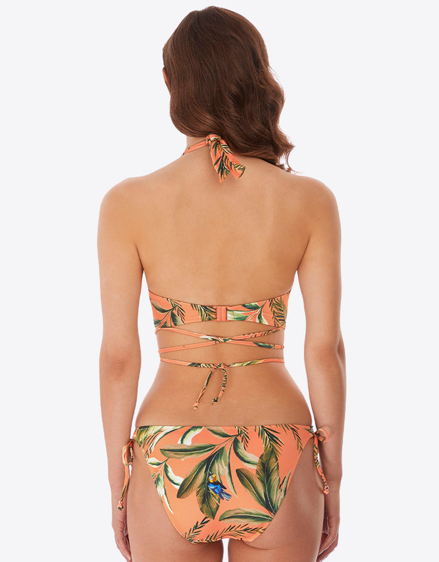 Freya Birds In Paradise Halter Bikini Top Cantaloupe