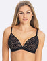 Freya Soiree Lace Padded Plunge Bra Black