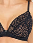 Freya Soiree Lace Padded Plunge Bra Black
