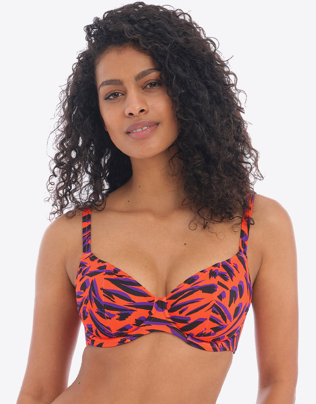 Freya Tiger Bay Plunge Bikini Top Sunset