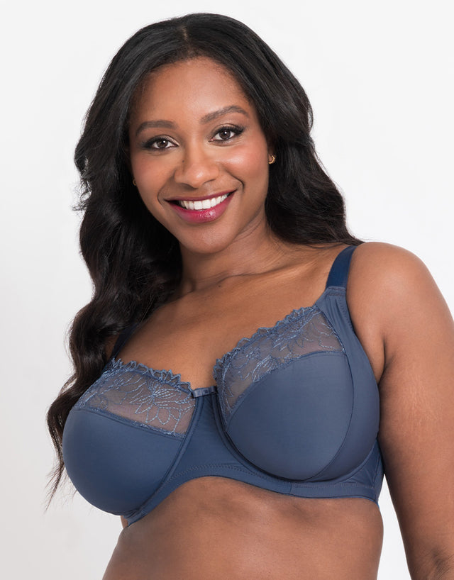 Flirtelle Emilie Full Cup Side Support Bra Denim Blue
