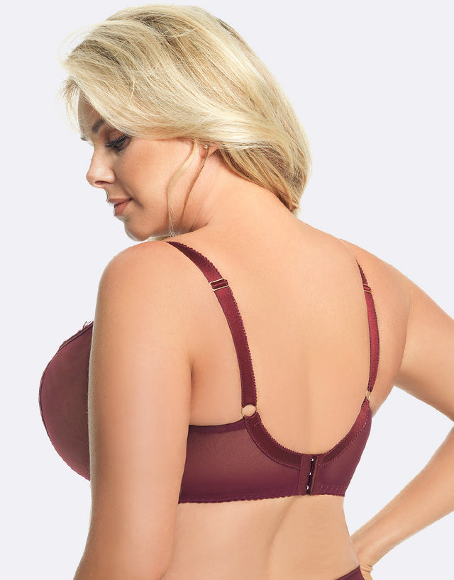 Gorsenia Paradise Balconette Bra Bordeaux