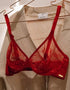 Gossard Glossies Lace Sheer Bra Bordeaux