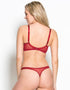 Gossard Glossies Lace Sheer Bra Bordeaux