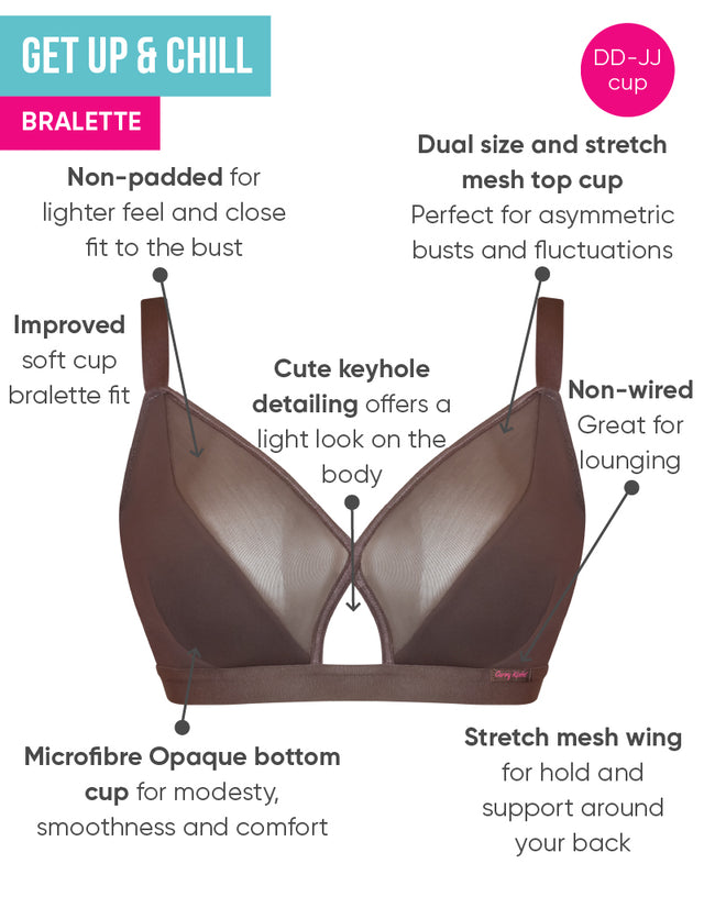 Curvy Kate Get Up and Chill Non-Wired Bralette Cocoa