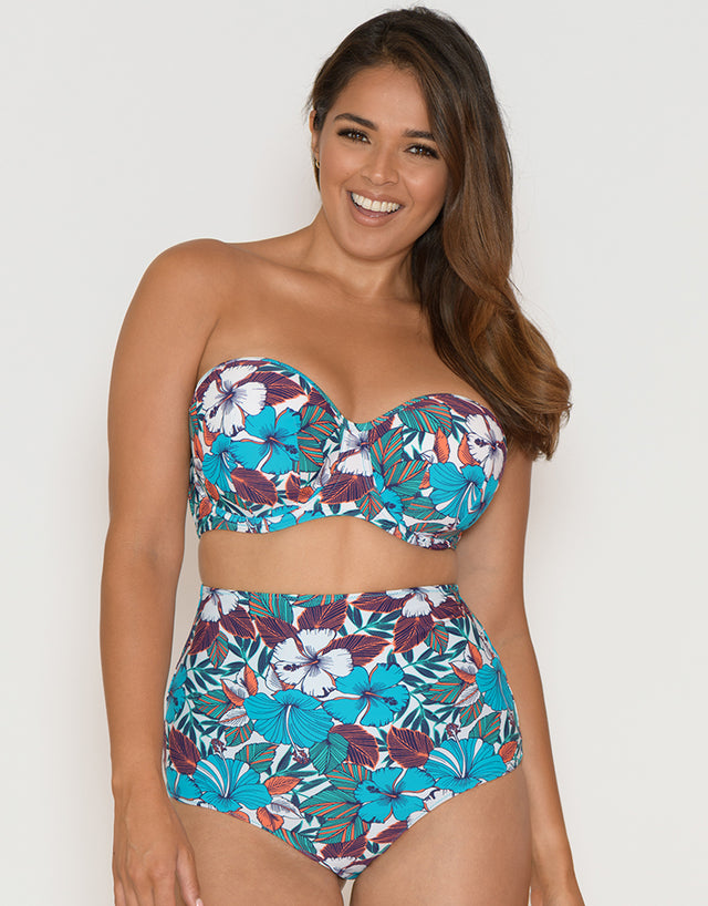 Curvy Kate Hibiscus Reversible Bikini Print Mix