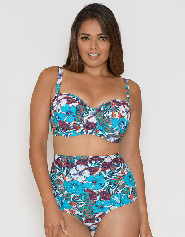 Curvy Kate Hibiscus Bandeau Top Print Mix