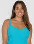 Curvy Kate Hibiscus Plunge Tankini Top Turquoise
