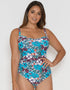 Curvy Kate Hibiscus Plunge Tankini Top Print Mix