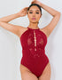 Scantilly Indulgence Stretch Lace Body Red