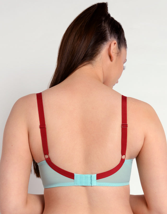 Curvy Kate Lifestyle Lace Plunge Bra Blue/Red