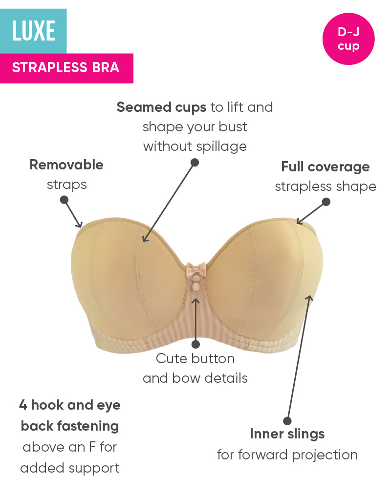 Curvy Kate Luxe Biscotti Strapless Bra In D+ Sizes Brastop UK