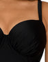 Curvy Kate Maya Padded Balcony Tankini Top Black