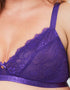 Oola Lace & Logo Bralette Purple