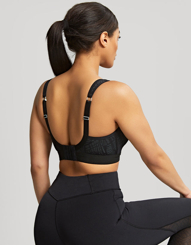 Panache Non Wired Sports Bra Black/Ice Blue