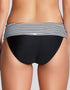 Panache Anya Stripe Fold Bikini Pant Black/White
