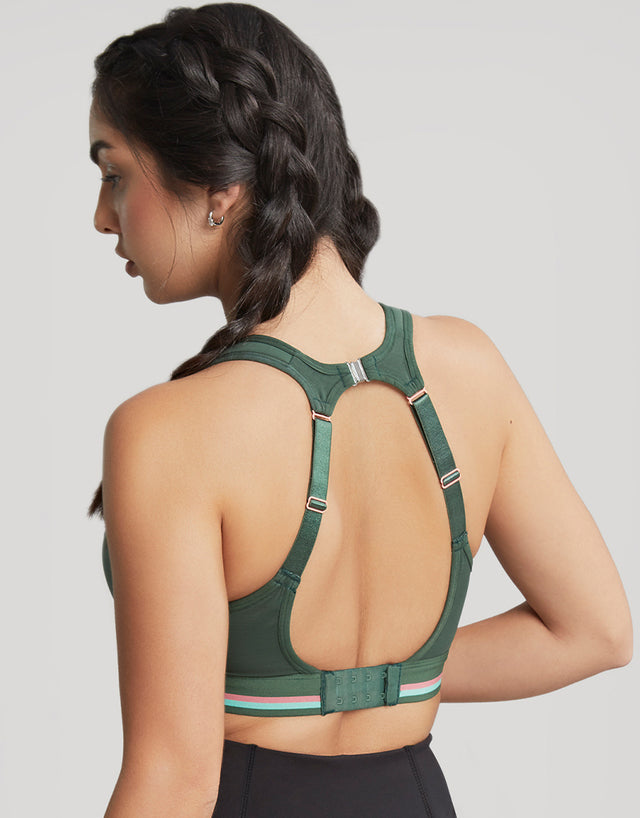 Panache Non Wired Racer Sports Bra Forest Green