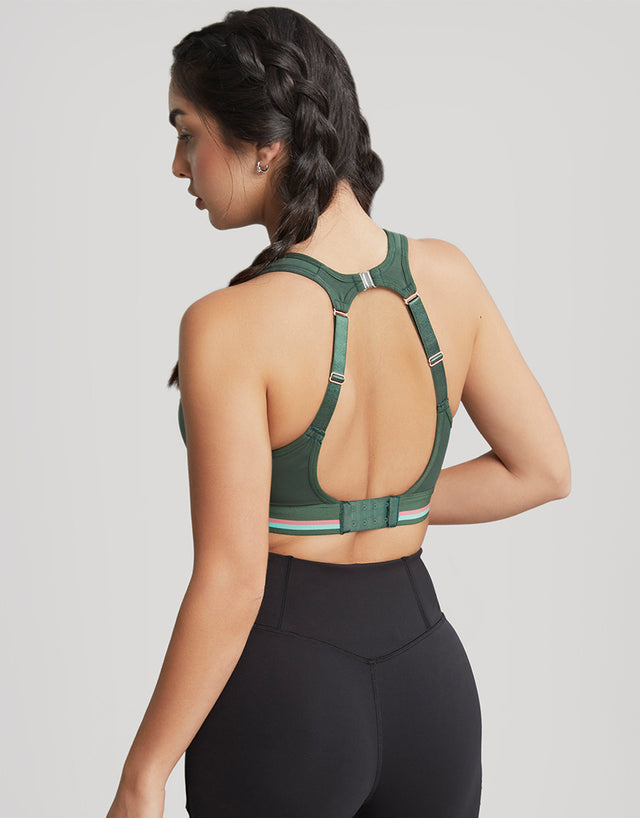 Panache Non Wired Racer Sports Bra Forest Green