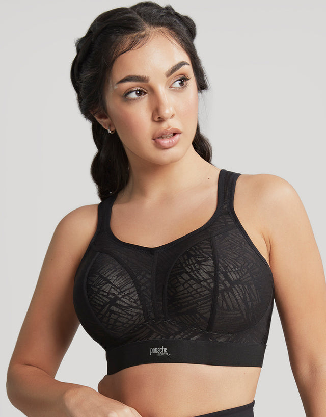 Panache Non Wired Sports Bra Black/Latte