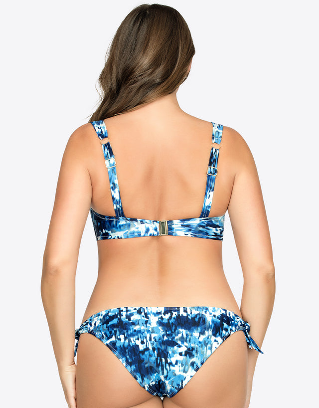 Parfait Oceane Moulded Balconette Bikini Top Splash Print Blue