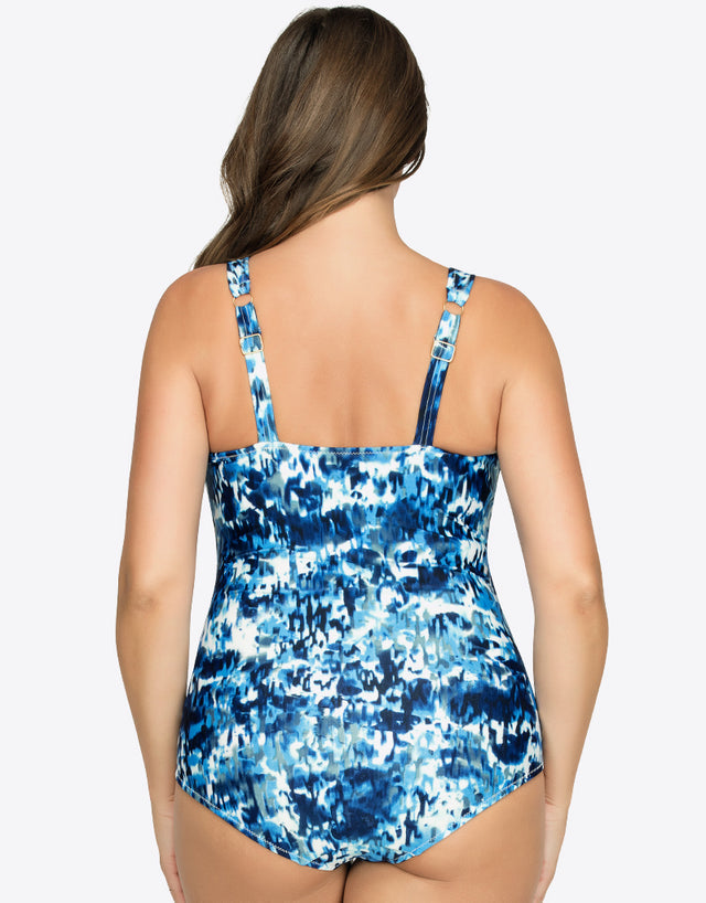 Parfait Oceane Full Cup Swimsuit Splash Print Blue