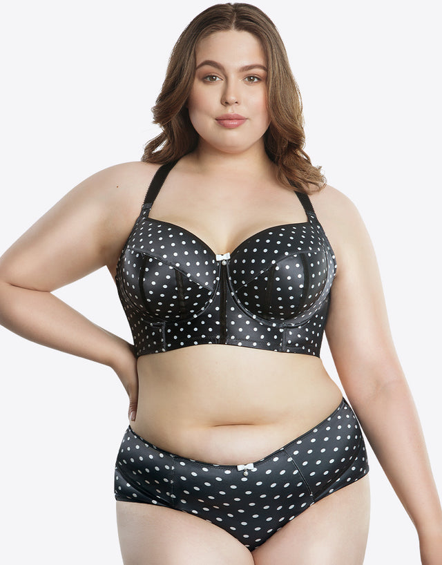 Parfait Charlotte Longline Bra Black Dot