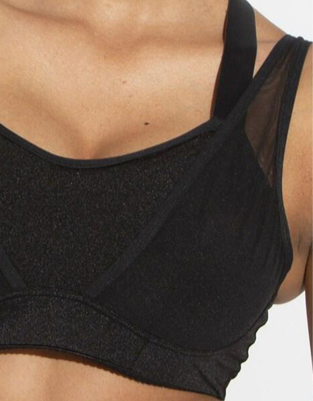 Pour Moi Energy Infinite Double Strap Convertible Sports Bra Black