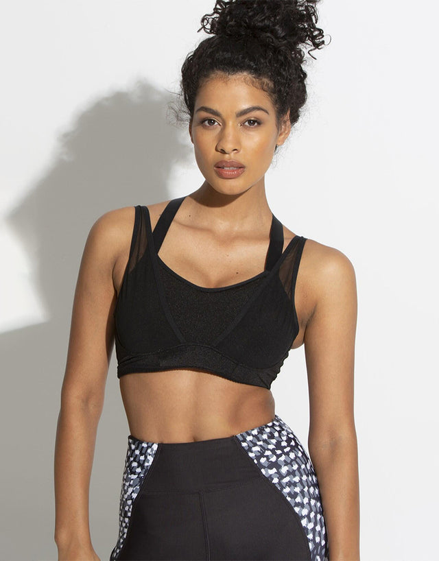 Pour Moi Energy Infinite Double Strap Convertible Sports Bra Black