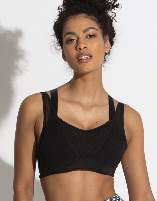 Pour Moi Energy Infinite Double Strap Convertible Sports Bra Black