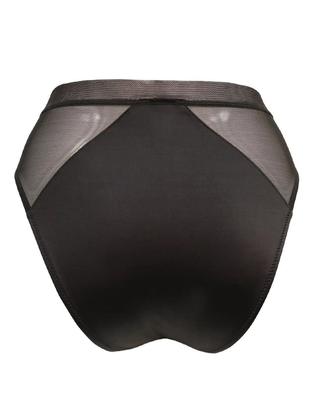 Pour Moi Gigi High Leg Brief Black/Rose Gold