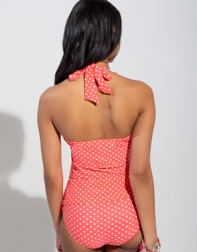 Pour Moi Hot Spots Underwired Tankini Top Coral