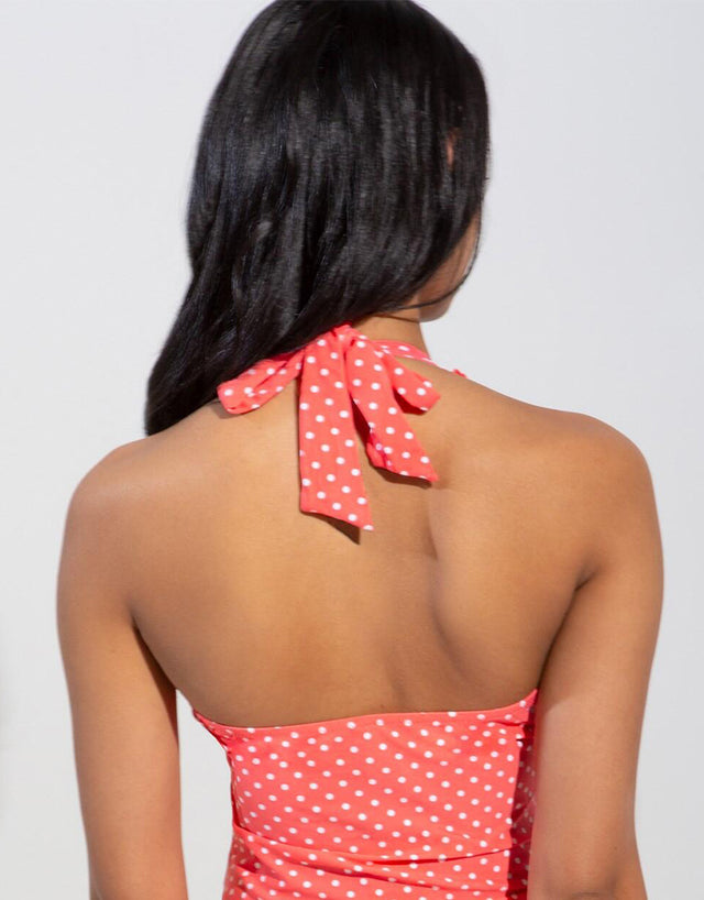 Pour Moi Hot Spots Underwired Tankini Top Coral