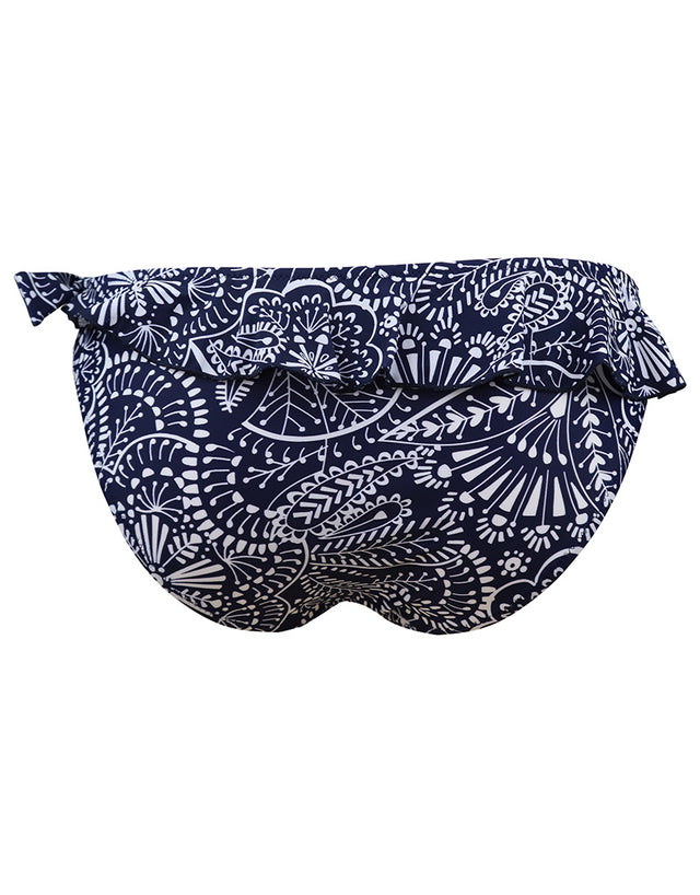 Pour Moi Hot Spots Frill Bikini Brief Navy Scandi