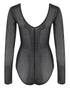 Pour Moi Make a Scene Long Sleeve Mesh Body Black