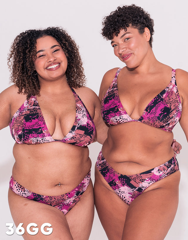 Curvy Kate Pool Party Non Wired Triangle Bikini Top Print Mix