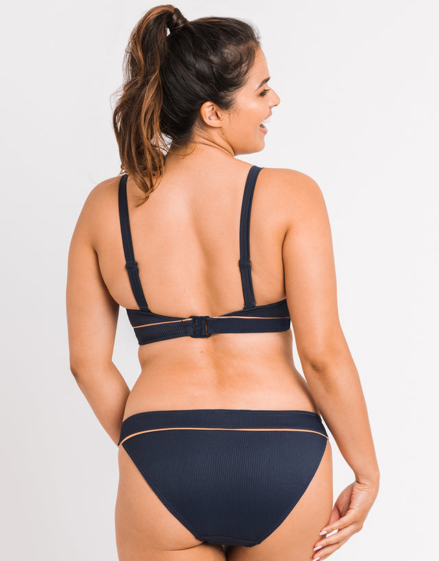 Curvy Kate Poolside Non Wired Triangle Bikini Top Navy/Coral