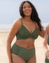 Curvy Kate Rush Halterneck Bikini Top Olive
