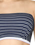 Curvy Kate Sailor Girl Padded Bandeau Bikini Top Navy Stripe