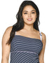 Curvy Kate Sailor Girl Padded Balcony Tankini Top Navy Stripe