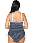Curvy Kate Sailor Girl Padded Balcony Tankini Top Navy Stripe