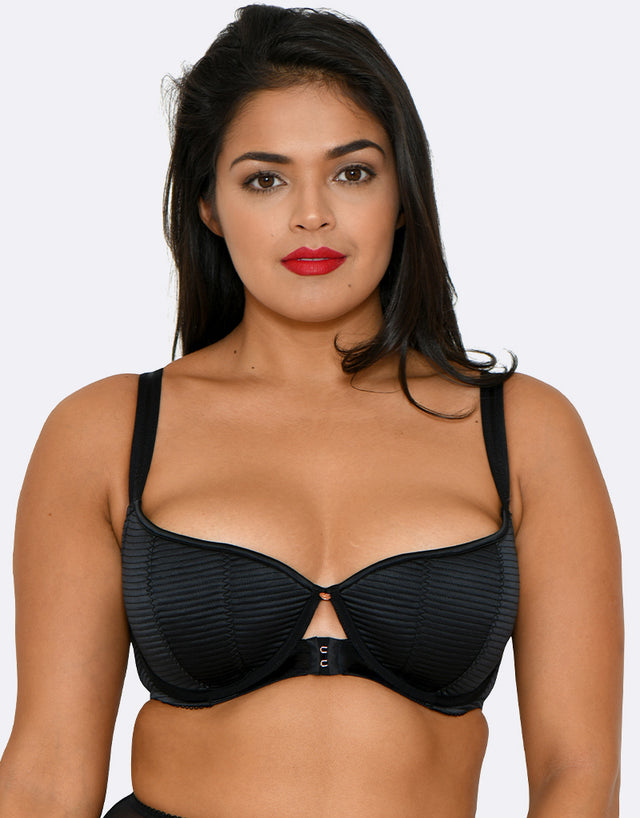 Scantilly by Curvy Kate Brazen Half Cup Bra Black